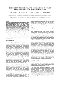 the observation of chaotic oscillations in power systems with static