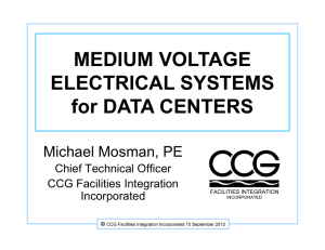 MEDIUM VOLTAGE ELECTRICAL SYSTEMS FOR DATA CENTERS