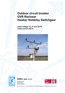Outdoor circuit breaker GVR Recloser Hawker Siddeley Switchgear