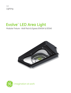 GE Evolve LED Area Light Modular WallPack Egress EWSW