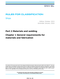 Ch.1 General requirements for materials and fabrication