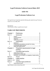 Legal Profession Uniform General Rules 2015