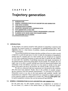 Trajectory generation - e