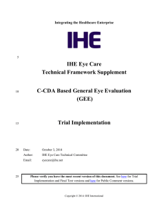 C-CDA Based General Eye Evaluation