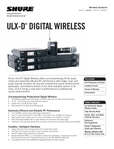 ulx-d® digital wireless