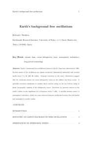 Earth`s background free oscillations