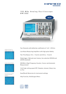 100 MHz Analog Oscilloscope HM1000