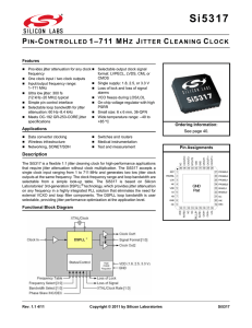 Si5317 Data Sheet -- Pin-Controlled 1