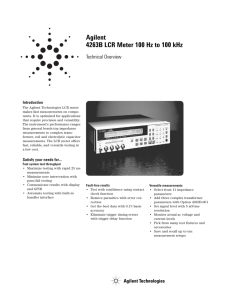 Agilent 4263B LCR Meter 100 Hz to 100 kHz