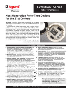 Evolution Series Poke-Thru Devices Product Specification