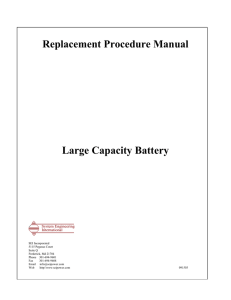 Large Capacity Battery Replacement Procedure
