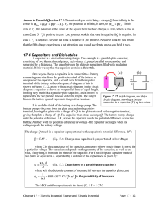 17-6 Capacitors and Dielectrics