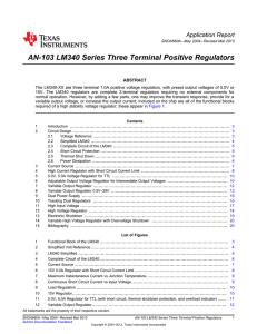 AN-103 LM340 Series Three Terminal Positive