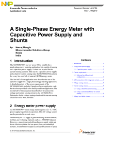 AN4164, A Single-Phase Energy Meter with Capacitive Power