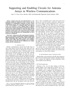 Supporting and Enabling Circuits for Antenna Arrays in Wireless