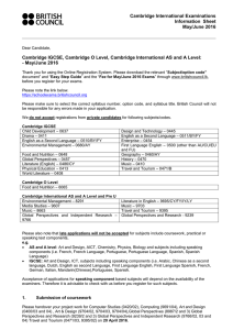 cie november 2005 examinations