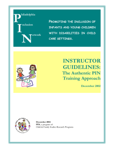Guidelines to Replicate the Authentic PIN Approach