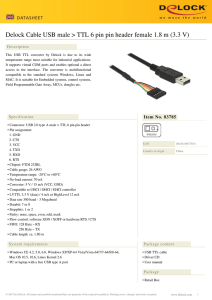Delock Cable USB male > TTL 6 pin pin header female