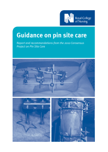 Guidance on pin site care - Royal College of Nursing