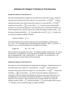 Solutions for Chapter 5 Calculus In