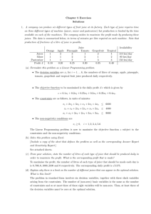 Chapter 5 Exercises Solutions 1. A company can produce six