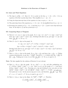 Solutions to the Exercises of Chapter 5 5A. Lines and Their