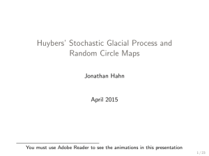 Huybers` Stochastic Glacial Process and Random Circle MapsYou