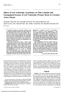 Effects of left ventricular asynchrony on time constant and