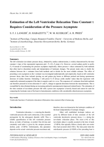 Estimation of the Left Ventricular Relaxation Time Constant τ