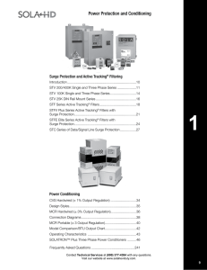 Power Protection and Conditioning