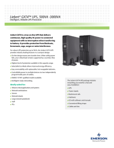 Liebert® GXT4™ UPS, 500VA -3000VA