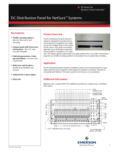 DC Distribution Panel for NetSure™ Systems