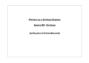 PHYSICS AS A SYSTEMS SCIENCE SIMPLE RC