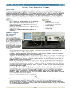 Lab 06: Time—Dependent Voltages