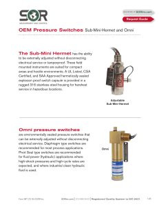 OEM Pressure Switches (Form CAT987)
