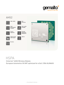 Cinterion® AHS2 Wireless Module European Automotive 3G SMT