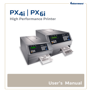 PX4i and PX6i High Performance Printer User`s Manual