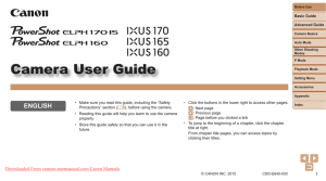 Canon PowerShot ELPH 160 User Guide Manual