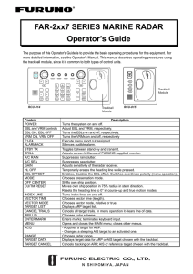 FAR-2xx7 SERIES MARINE RADAR Operator`s Guide