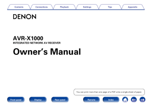 Owner`s Manual - Audio General Inc.