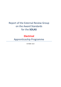 Report of External Review Group - Electrical