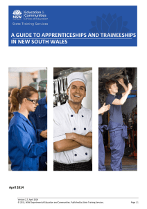 A Guide to Apprenticeships and Traineeships in New South Wales