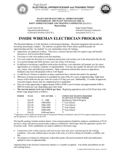 PUGET SOUND ELECTRICAL APPRENTICESHIP