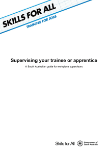 Supervising your trainee or apprentice