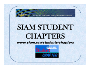 SIAM STUDENT CHAPTERS