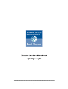 Chapter Leaders Handbook - Human Factors and Ergonomics Society