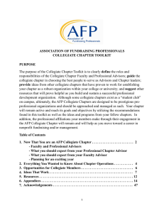 AFP COLLEGIATE CHAPTER TOOLKIT