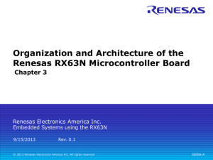 Organization and Architecture of the Renesas RX63N