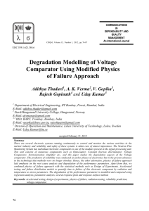Degradation Modelling of Voltage Comparator Using Modified