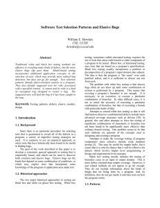 Software Test Selection Patterns and Elusive Bugs